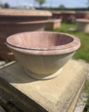 stone bowl on a plinth
