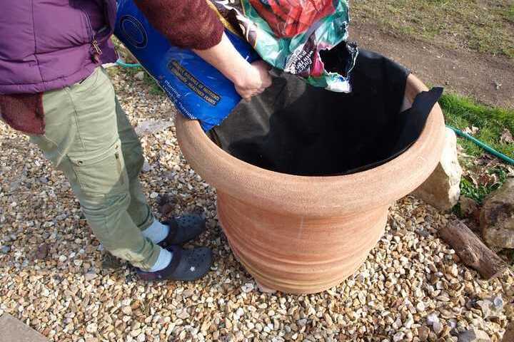 stoneware planters